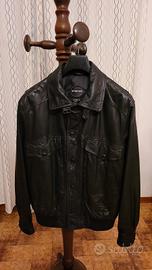 Giubbotto in pelle nera morbida (nappa) V. Forti