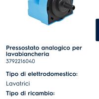 Pressostato lavatrice rex electrolux rwf12085w 