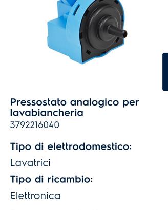 Pressostato lavatrice rex electrolux rwf12085w 