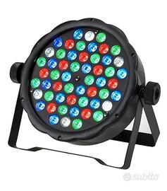 FARO PAR RGB 54 LED ALTA LUMINOSITA DMX512 STROBO