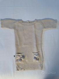 Vestito elegante lana bambina 6 anni originale