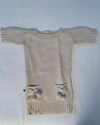 Vestito elegante lana bambina 6 anni originale