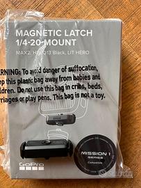 2 supporti Go Pro con aggancio magnetico da 1/4-20