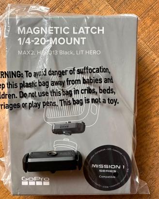 2 supporti Go Pro con aggancio magnetico da 1/4-20
