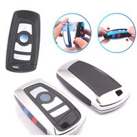 CUSTODIA COVER CHIAVE BMW QUADRATA CROMATA E NERA