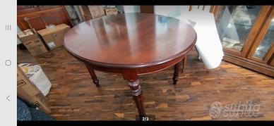 elegante tavolo ovale rotondo legno massello