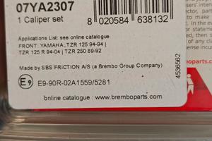 Pastiglie BREMBO NUOVE anteriori Yamaha 07YA2307