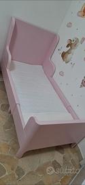 Letto allungabile bambina ikea,rosa- quasi nuovo 