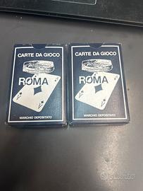 Coppia mazzi di carte sa gioco Roma