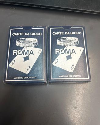Coppia mazzi di carte sa gioco Roma