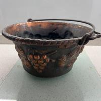 Paiolo pesante in rame vintage