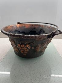 Paiolo pesante in rame vintage