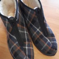 Pantofole stivaletto in plaid/scozzese 