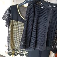 Vestito nero e giallo, taglia 48