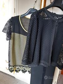 Vestito nero e giallo, taglia 48