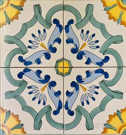 Piastrelle vietri dipinte a mano