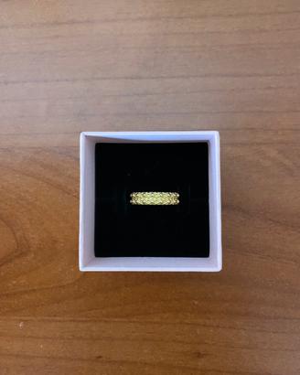 Anello in argento con placatura in oro