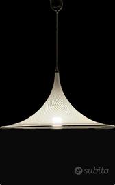 Lampadario 1970s Guzzini "Trumpet" by Meblo