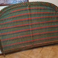 Tastiera letto matrimoniale in vimini