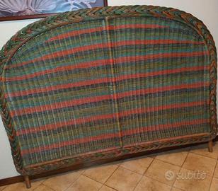 Tastiera letto matrimoniale in vimini