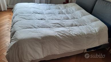 piumino piuma d'oca e 2 set copripiumino 