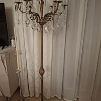 Piantana classica in ottone con cristalli