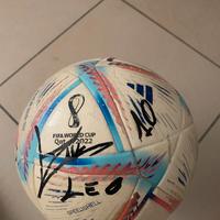 Palla autografata messi world cup  quatar 2022