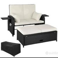 Divano da giardino in Rattan