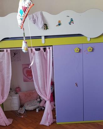 letto a castello bambina 
