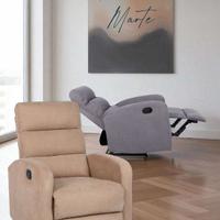 Poltrona Manuale - Tessuto - Colore: Grigio
