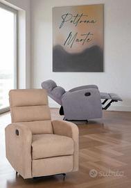 Poltrona Manuale - Tessuto - Colore: Grigio