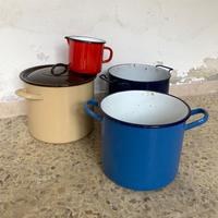 Set pentole smaltate vintage
