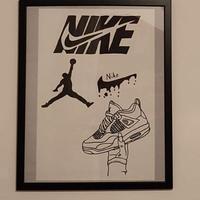 Quadro con cornice Nike x Jordan