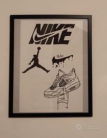 Quadro con cornice Nike x Jordan