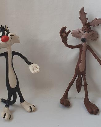 Flexi gatto Silvestro e willy coyote