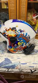 Casco jet cgm  comics time con interfono