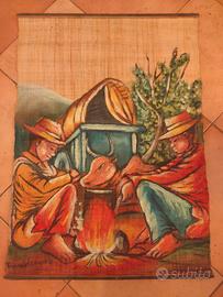 tela africana dipinta a mano su tessuto 