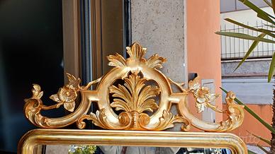 Specchiera dorata primo novecento  con cimasa