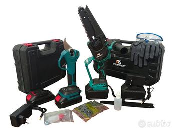 Motosega a batteria+Forbici a batteria Brushless 