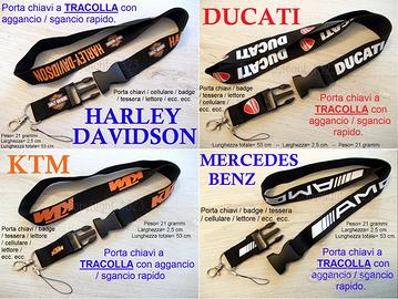 DUCATI AMG HARLEY KTM TRACOLLA PORTA CHIAVI Laccio