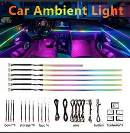 Luce ambientale a LED per auto 18 in uno