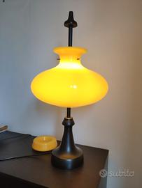 Lampada in vetro giallo di Murano anni 60