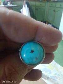 Anello argento e turchese