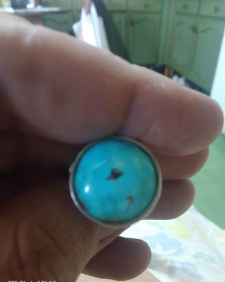 Anello argento e turchese