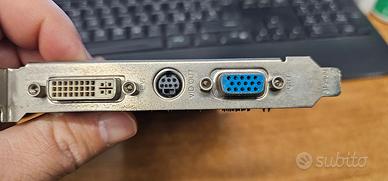 scheda video agp ATI Radeon 9250 256mb vga+dvi+com