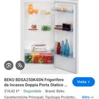 frigo da incasso altus , beko