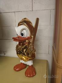Grande statua Paperino oro Pop Art