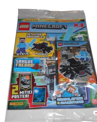 Lego MINECRAFT n°8  Gennaio  2023 + STEVE e RAGNO