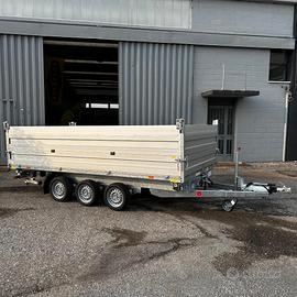 Rimorchio Ribaltabile Tre Assi Trilaterale