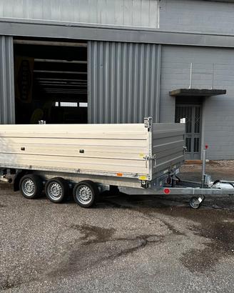 Rimorchio Ribaltabile Tre Assi Trilaterale